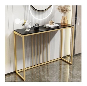 Mesa consola de metal antigua con detalles clásicos de primera calidad ideal para espacios de pasillo de entrada del Hogar - Product Image 6