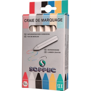 Tiza Blanca Sin Pintar SOPPEC, Caja de 12 Piezas - Product Image 3