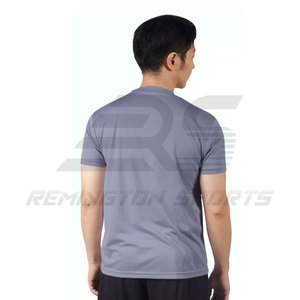 Logotipo personalizado Fitness Running T Shirt Hombres O-cuello Camiseta Poliéster Culturismo Deporte Camisetas Tops Gimnasio Hombres Camiseta - Product Image 3