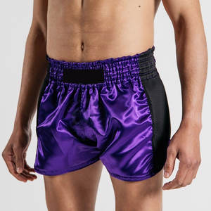 Shorts de Muay Thai respirants à séchage rapide, service OEM, 100% polyester, taille élastique, qualité supérieure pour hommes - Product Image 2