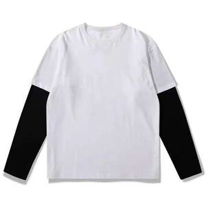 เสื้อยืดผ้าฝ้ายแขนยาวสองชั้นพร้อมโลโก้ตามสั่งแฟชั่นใหม่2025 - Product Image 3