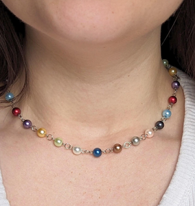 Eras Inspired Handmade Taylor Swiftie Pearl Necklace and <b>Keepsake</b> Friendship Bracelet - Product Image 1