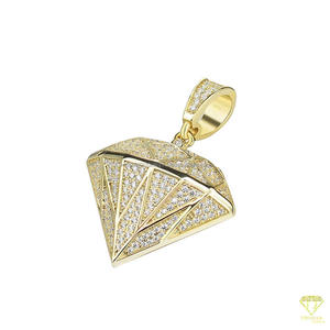 Collier Pendentif Géométrique de Luxe avec Diamant Moissanite et Bijoux en Argent 925 Sertis de Diamants - Product Image 2