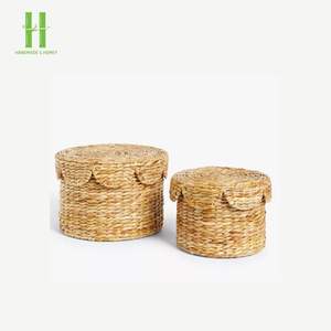 La mejor elección de cestas de almacenamiento de jacinto de agua para baño Nuevo diseño OEM Cesta de almacenamiento personalizada de HNH Craft - Product Image 6