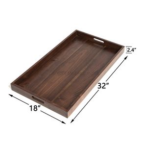 Juego de bandejas de madera de último diseño en color Arce suave con forma rectangular y estética minimalista, perfecto para uso diario - Product Image 2