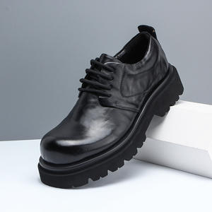 รองเท้าเดอร์บี้หนังวัวแท้พร้อมแผ่นรองรับแรงกระแทกและแผ่นตาข่ายระบายอากาศ รองเท้าลำลองสำหรับผู้ชาย รองเท้าใส่ทำงาน - Product Image 1