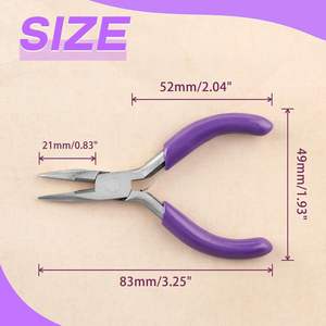 คีมตัดโซ่เหล็กคาร์บอนขนาด3นิ้วสำหรับงานหัตถกรรม DIY คีมตัดลวดขนาดเล็กสำหรับทำเครื่องประดับสีม่วง - Product Image 4