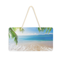 Plaque de porte de bureau personnalisée moderne en PVC avec corde de suspension, panneau de porte d'entreprise, logo personnalisé pour cadeaux de Noël