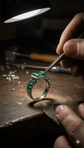 แหวนเงินแท้ S925 ประดับเพชรสีเขียวทรงสี่เหลี่ยม แหวนผู้หญิงคุณภาพสูง แหวนอัญมณีหลากสีทรงสี่เหลี่ยม - Product Image 2