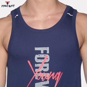 Transpirable Cómodo Logotipo personalizado Slim Fit Deportes Fitness Gimnasio Entrenamiento muscular Fitness Chaleco Camiseta sin mangas para hombres - Product Image 6