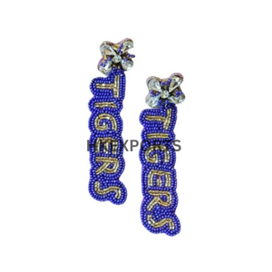 Wholesale Geaux Tigers Gameday Beaded Earrings: Flaunt Your LSU <b>Spirit</b> With Style at Bulk Prices - Product Image 2