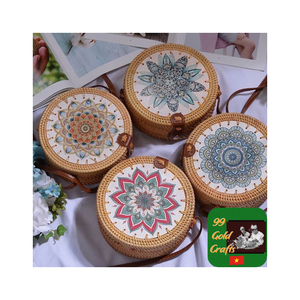 กระเป๋าหวายทำมือกระเป๋าหญ้าทะเลธรรมชาติสำหรับฤดูร้อนกระเป๋าผักตบชวามีการออกแบบที่ทันสมัยไม่ซ้ำใคร - Product Image 5