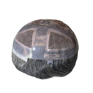 Taz Hair Bangladesh Perruque de cheveux toupet pour hommes avec base de peau 100% densité Remy Grade Kinky Straight and Deep Wave Styles - Product Image 1