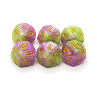 Dés polyédriques écologiques en acrylique Deskjoy, 10 faces, 16 mm, points numérotés gravés, lot de 7 pièces, accessoires de jeu de société pour DND