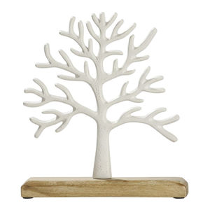 Black Wooden <b>Tree</b> Sculpture Home Tabletop Decor Figurine With Natural Wood Base Modern <b>Christmas</b> Decoration Ornament For Festive - Product Image 3