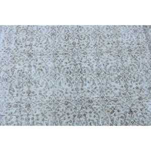 Vintage Rug, 4.3x6.1 ft Area Rug, <b>Brown</b> White <b>Wool</b> Rug - Product Image 5