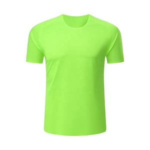 T-shirt sans couture à col rond pour homme, idéal pour la gym, léger, respirant, séchage rapide, 100% polyester, couleurs et logo personnalisables - Product Image 6
