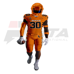 Uniformes de Fútbol Americano Personalizados Unisex, Jersey de Tela Twill, Pantalones Acolchados, Conjunto 100% Poliéster de Secado Rápido y Transpirable, Personalizado para Equipos - Product Image 2