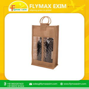 Bolsa de 6 botellas de vino ecológica personalizada Material de yute elegante para regalar con estilo Mejor precio de venta - Product Image 2