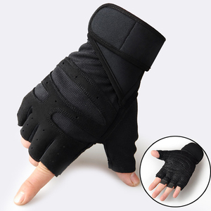 Nouveaux gants de musculation de fitness de boxe à demi-doigts avec enveloppements de poignet, soutien pour la musculation, gants de soutien pour la musculation - Product Image 1