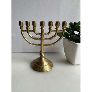 9 Arms Luxury Menorah Wedding Table Decor <b>Brass</b> Luxury Candle Stand Handicrafts Decorative <b>Candlestick</b> <b>Holder</b> Modern Decor - Product Image 3
