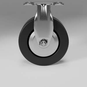 Set 04 swivel casters 5 inch with and without break high capacity <b>black</b> and <b>white</b> color <b>2</b> years warranty - Product Image 5