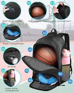 Basketball Backpack with Ball Compartment Rucksack Sports Equipment Bag for Basketball Bags for Unisex - Product Image 4