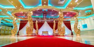 ชุดผ้าใยแกะสลักสีทองสำหรับงานแต่งงานชุดแมนเด็ปสีทองมีสไตล์พิเศษสำหรับงานแต่งงาน - Product Image 6
