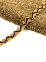 Bordir Rajut Tangan Warna Kustom dengan Renda Metalik 7mm untuk Gaun Pengantin dan Sepatu Grosir oleh Kushang Textile