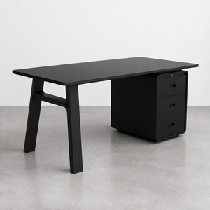Wood Grain Surface Computer <b>Desk</b> Home Office Workstation Table <b>with</b> <b>Drawers</b> Storage - Product Image 2