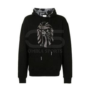 Survêtement avec strass pour hommes de style de rue avec design graphique brillant Ensemble de survêtement avec strass pour hommes - Product Image 2