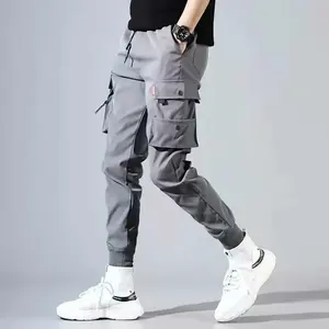 Pantalones de hombre personalizados, pantalones de Panel Cargo, pantalones de cuero Unisex transpirable genuino, pantalones Cargo OEM - Product Image 6
