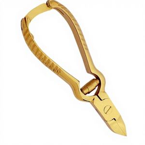 Vente en gros de pinces à cuticules en acier inoxydable de qualité supérieure, finition dorée, GETUP BROSONS IMPEX GBI-NC-1954, emballage personnalisé avec votre propre logo - Product Image 1