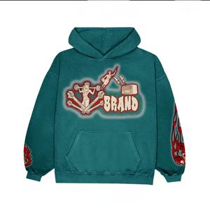 Winter Clean Fit Heavy Weight Logo personnalisé Hommes 360gsm 610 Gsm Fleece Cotton Boxy Fit Hoodie plain hoodies for men oversize - Product Image 2