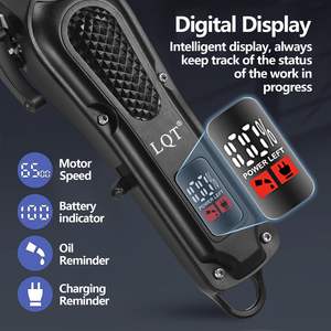 Kit de tondeuses à cheveux et à barbe professionnel sans fil et avec fil, avec lame réglable, kit de toilettage sur batterie - Product Image 3