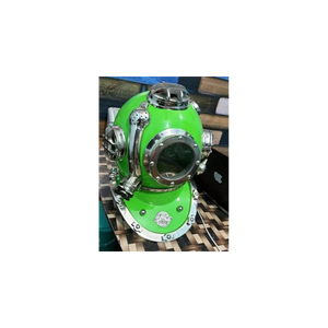 New Màu Xanh Lá Cây Cổ Cổ Cổ Điển Nhôm Sắt Đầy Đủ Mũ Bảo Hiểm Lặn Hải Quân Thợ Lặn Biển Sâu Đánh Dấu V Chúng Tôi Lặn An Toàn Thể Thao Dưới Nước Trang Trí Nội Thất - Product Image 1