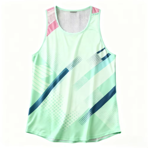 Débardeur de sport homme/femme, coupe ajustée, doux, agréable pour la peau, 100 % polyester, séchage rapide, respirant, pour la course à pied et l'athlétisme - Product Image 2