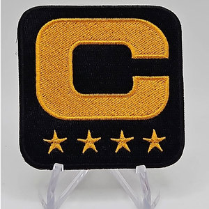 Patch Capitaine C avec 4 étoiles dorées fer sur insigne de sport pour les uniformes de capitaine d'équipe broderie personnalisée disponible - Product Image 3
