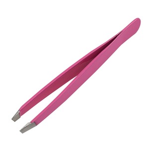 Compra directa al por mayor pinzas para cejas de acero inoxidable inclinadas antiestáticas profesionales de alta calidad - Product Image 4