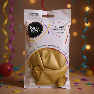 Ballons en latex dorés Party Love 45 cm Premium, lot de 3 - Product Image 3