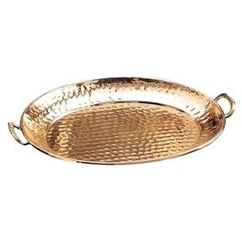 Rectangular <b>gold</b> finish brass <b>tray</b> for <b>serving</b> gifting decoration perfect for Ramadan festive decor luxury accent and tabletop - Product Image 4