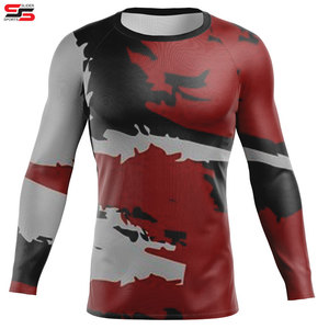 Tendencia Sublimación Impreso Spandex Camisa de compresión de secado rápido para hombres Top Manga larga Deportes Capa base Running Dry Rash Guard - Product Image 5