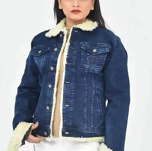 Veste à col rabattu avec boutons couverts pour femmes Vêtements de plein air respirant Prix bon marché Logo personnalisé Veste en jean respirant pour femmes - Product Image 1