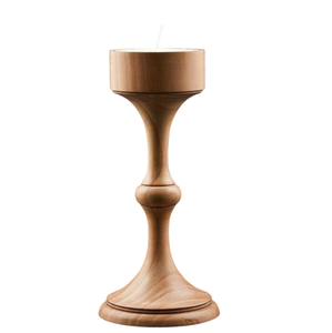 Bougeoir en bois élégant pour pilier de bougie Vente chaude Fait à la main pour la décoration de table de Noël Décoration de table à manger - Product Image 1