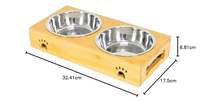 Bol pour animaux de compagnie en bois fabriqué à la main bol d'alimentation écologique abordable pour chiens chats et petits animaux nouveau Design accessoires pour animaux de compagnie