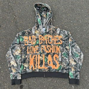 Personalizado Boxy Fleece Heavyweight Caza Sublimación Imprimir Sudaderas Caza Camuflaje Entrenamiento Oversized Real Tree Camo Hoodie - Product Image 1