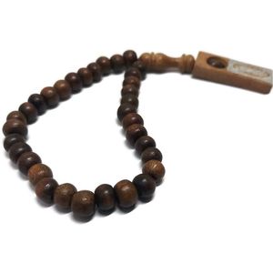 Tasbih ไม้หรูหราที่ออกแบบมาสำหรับการนมัสการอิสลามที่เงียบสงบโดยมีลูกปัดอธิษฐานทำจากไม้ธรรมชาติที่มีน้ำหนักเบา - Product Image 4
