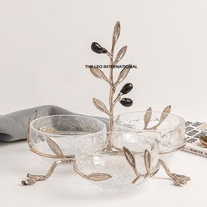 Bol de service artisanal en métal de luxe moderne personnalisé de qualité supérieure mariage multifonctionnel gratuit et autres occasions - Product Image 6