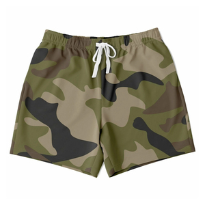 100% coton hommes décontracté Shorts personnalisé 3D broderie écologique coupe ample motif solide - Product Image 1