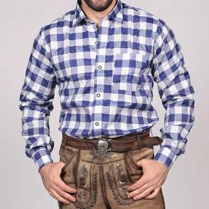 Chemise à carreaux coupe cintrée pour homme Chemise boutonnée à carreaux en coton de haute qualité pour les soirées formelles, décontractées et décontractées d'affaires - Product Image 3